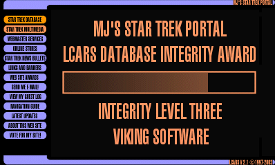 MJ’s Star Trek Portal LCARS Integrity Award - Level Three